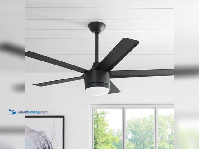 Lot 49-5546369 - Home Decorators Collection
Merwry 52 in. Integrated LED Indoor Matte Black Ceiling Fan with Light K...