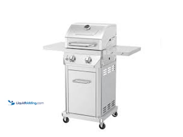 Lot 49-5423331 - Nexgrill 2 Burner Stainless Steel Propane Gas Grill with Folding Side Shelves. Model # 720-0864RH. U...