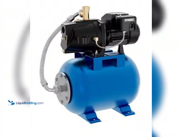 Lot 49-1577011 - Everbilt 1/2 HP Shallow Well Jet Pump with 6 gal. Tank, Model # AUTOJ100A2, Unused, Unable to test. ...