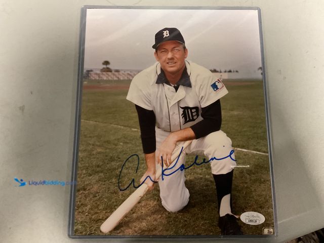 Lot 49-1505937 - WOW! AUTOGRAPHED 8X10 BY THE ONE AND ONLY AL KALINE WITH JSA COA. AMAZING AUTOGRAPH FOR ANY COLLECTO...