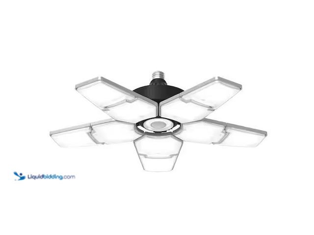 Lot 49-3600346 - BEYOND BRIGHT 40-Watt Motion-Activated LED Garage Light with 10-Adjustable Panels, 372 LED Bulbs Mod...