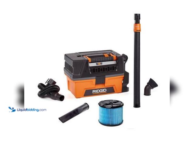 Lot 49-5545302 - RIDGID 3 Gal. 5.0 Peak HP NXT Shop Vacuum HD0300 Wet Dry Vac with Fine Dust Filter, Telescoping Wand...