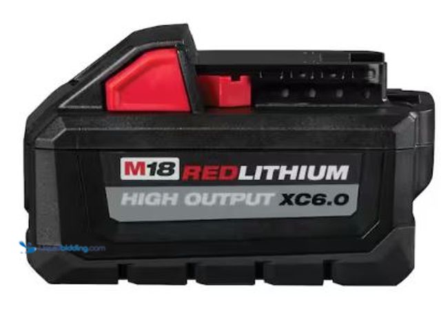 Lot 49-1597177 - Milwaukee M18 18-Volt Lithium-Ion High Output Battery Pack 6.0Ah Model # 48-11-1865, Slightly Used, ...