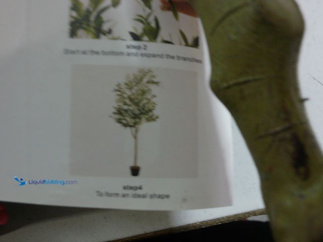 Lot 49-1570249 - 5 ft. Faux Olive Tree, Artificial Potted Plant with Black Pot, Unused.   Ref#AMABLUE0114