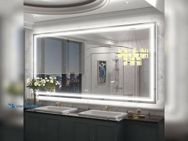 Lot 49-3535420 - Apmir
72 in. W x 36 in. H Rectangular Frameless UL Certified Front and Back LED Anti-Fog Tempered W...