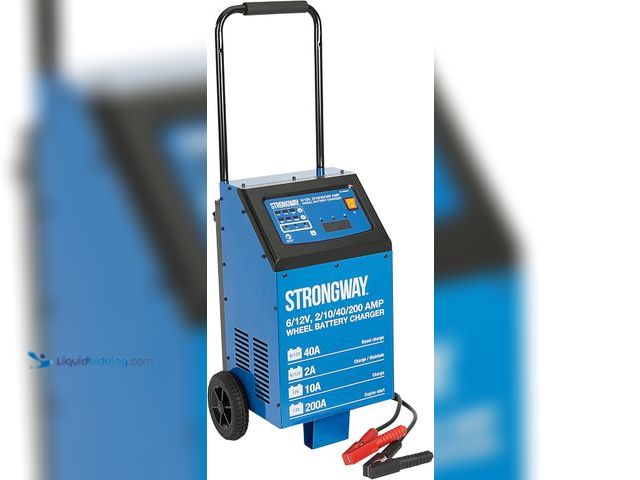 Lot 49-3539917 - Strongway Large Current Wheel Charger, 200A Engine Boost, 120 Volts Max., 40 Amps. Model #B0FC66FH9T...