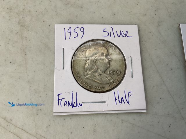 Lot 49-1505705 - 1959 FRANKLIN HALF DOLLAR COIN 90% SILVER #COINS0122