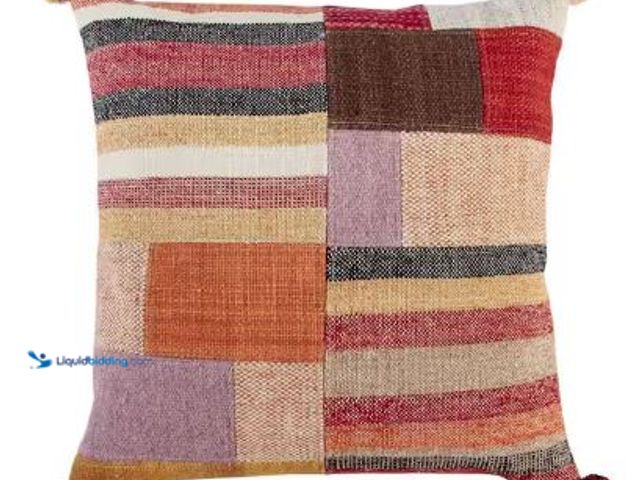 Lot 49-5436773 - Qty 2. HomeRoots Brown, Red, Orange Solid Polyester 20 in. x 20 in. Throw Pillow.Model # 2000403446....