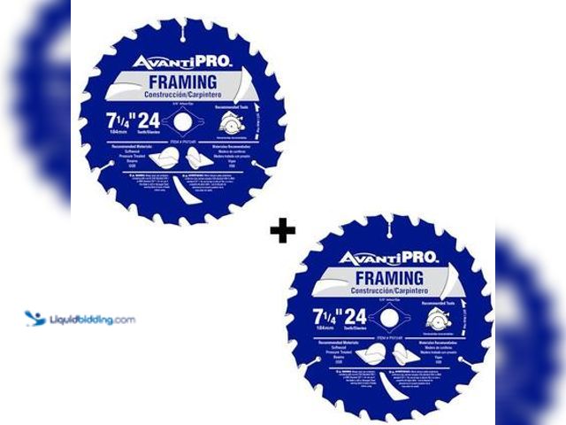 Lot 49-5558900 - QTY 2 - Avanti Pro 7-1/4 in. x 24-Tooth Framing Circular Saw Blade (2-Pack) Model # P0724R2 NEW