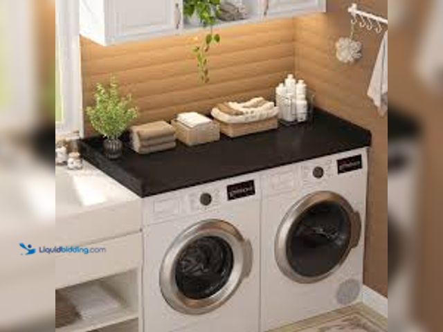 Lot 49-5485779 - Wooden Washer & Dryer Countertop, 54" W x 27.5" D. Unused