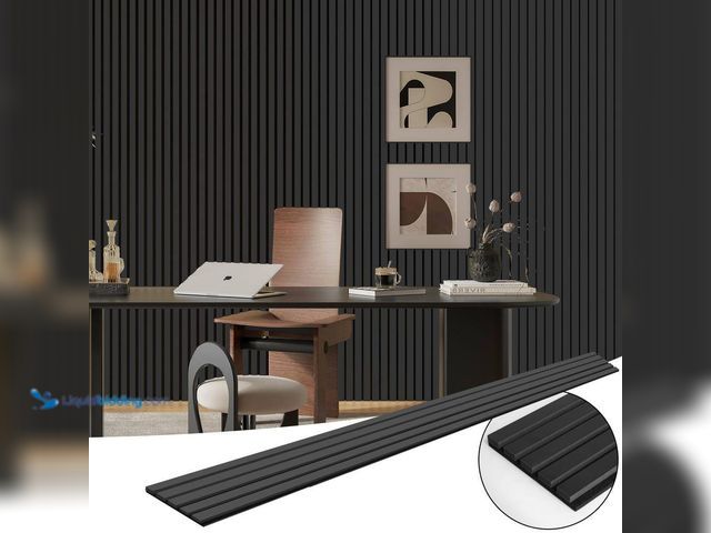 Lot 49-5484865 - Art3dwallpanels
Black 0.83 in. x 0.65 ft. x 7.87 ft. Wood Slat Acoustic Panels, MDF Decorative Wall...