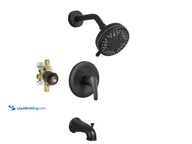 Lot 49-1566626 - BWE
Single Handle 8-Spray Tub and Shower Faucet bathtub faucet 1.8 GPM in Spot Defense Matte Black ...
