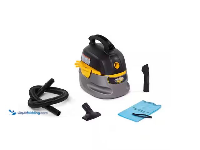 Lot 49-1571194 - Stinger 2.0 Gal. 1.75 Peak HP Small Shop Vacuum Wet Dry Vac with Filter Bag, Hose, Utility and Car N...