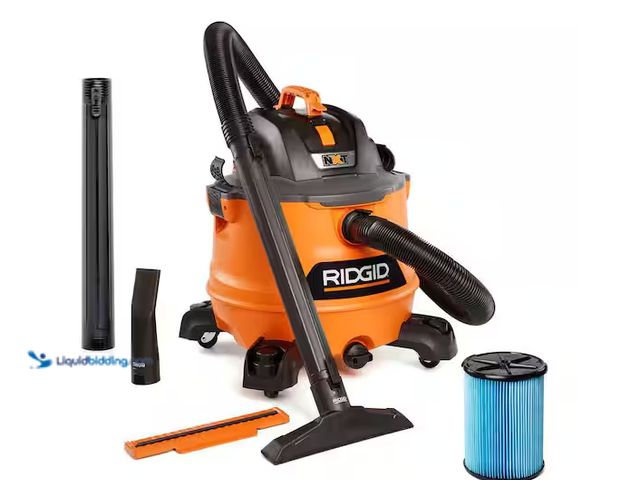 Lot 49-5545392 - RIDGID
14 Gal. 6.0 Peak HP NXT Shop Vacuum Wet Dry Vac with Fine Dust Filter, Locking Hose, Wands a...