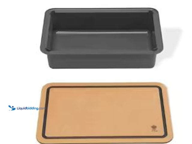 Lot 49-5436769 - Weber Weber Works Food Prep Basin with Cutting Board Lid for Grilling. Model # 3400131. Slightly use...