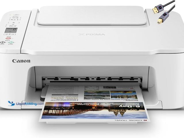 Lot 49-5544041 - Canon PIXMA 3722 Color Inkjet All-in-One Printer | Print Copy Scan | Wireless | Mobile Printing | Pr...