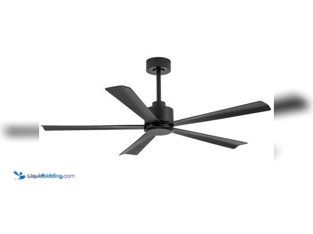Lot 49-5546348 - Breezary Melony 52 in. 6-Speed Indoor Black Ceiling Fans with Remote Control Model # 30010-AB unused...