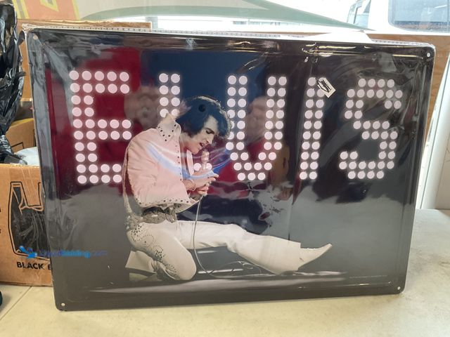 Lot 49-1505259 - COLLECTIBLE NEW METAL COLLECTOR SIGN “ELVIS” MEASURES APPROXIMATELY 12 INCH BY 16 INCH #COINS1211