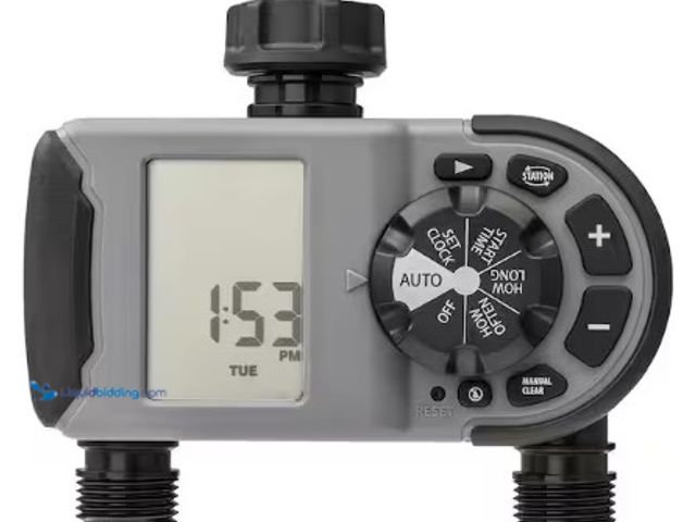 Lot 49-3615886 - Orbit 2-Outlet Programmable Hose Watering Timer Sprinkler Timer, Model # 56544, Used, Unable to test...