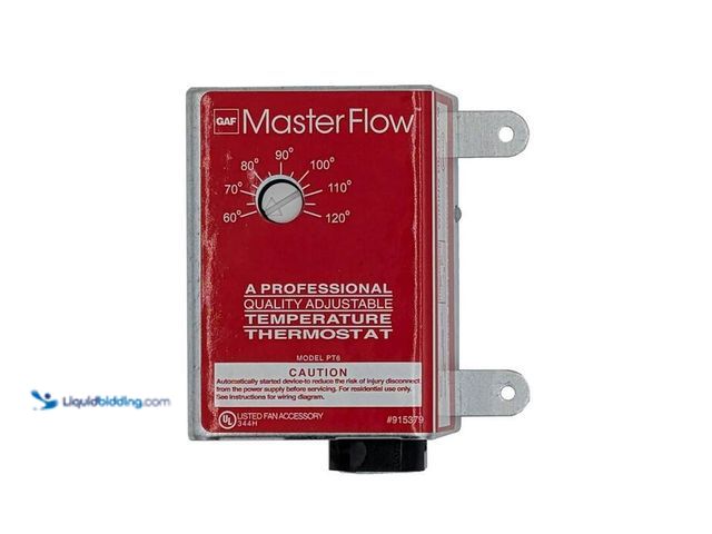 Lot 49-2024150 - Master Flow Universal Manually Adjustable Thermostat for Power Vent. Model # PT6. MSRP $42. Unused. ...