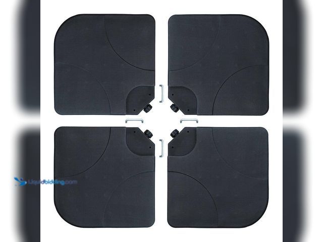 Lot 49-5437991 - Maypex 130 lbs. Capacity Weighted Cantilever and Offset Patio Umbrella Base in Black (4-Piece)[Model...