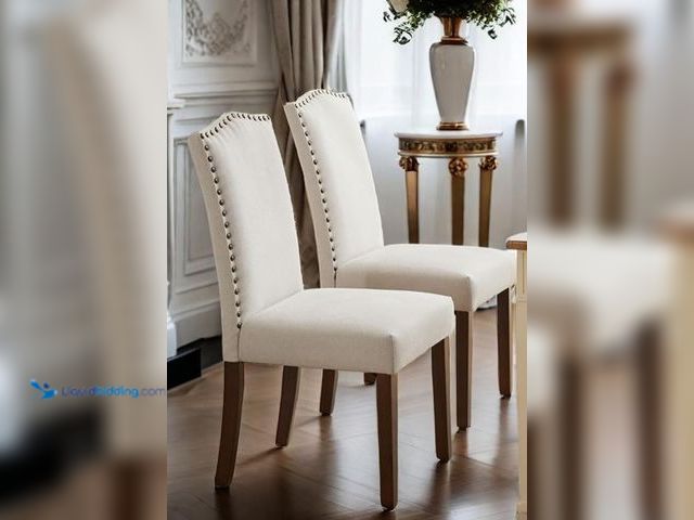 Lot 49-5459506 - Modern Dining Chair Set of 2. Unused with attachments. Model #C-8109-2P-BG.