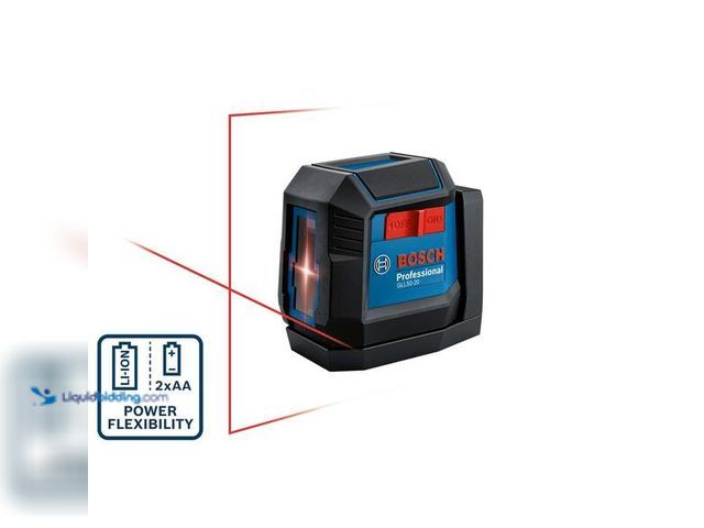 Lot 49-5542993 - Bosch
50 ft. Dual Power Battery Red Beam Self-Leveling Cross-Line Laser Level Used