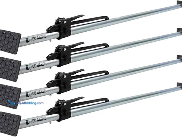 Lot 49-5446937 - DC Cargo Mall Heavy-Duty Adjustable Load Lock Bars for Trailers - Pack of 4 - Truck Cargo Bars - Loa...