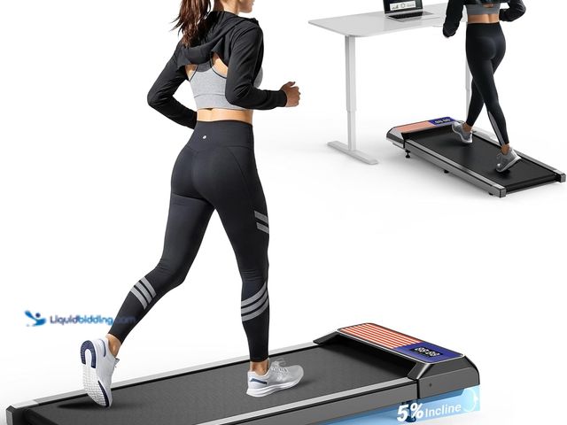 Lot 49-5483301 - Walking Pad Treadmill, Portable Treadmills for Home, 2.5 HP Quiet Under Desk Treadmill with 5% Incli...