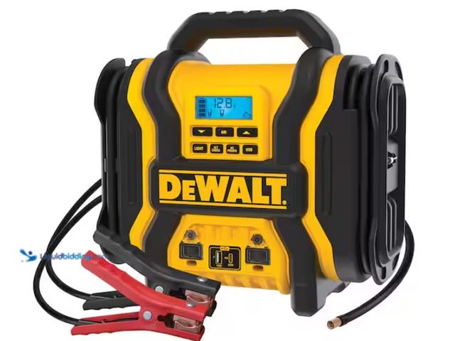 Lot 49-1567922 - DEWALT Portable Power 2000 Peak Amp Jump Starter w/ Digital Compressor, Model # DXAEPS14, Slightly u...