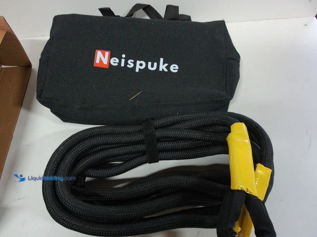 Lot 49-3481743 - Neispuke 1" x 30ft kinetic recovery tow rope, with 2 soft shackles offroad recovery kit for utv, atv...