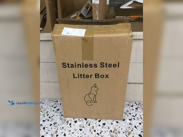 Lot 49-5408428 - Stainless Steel Litter Box with Lid, Extra Large Cat Litter Boxes,  Large Metal Litter Box for Big C...