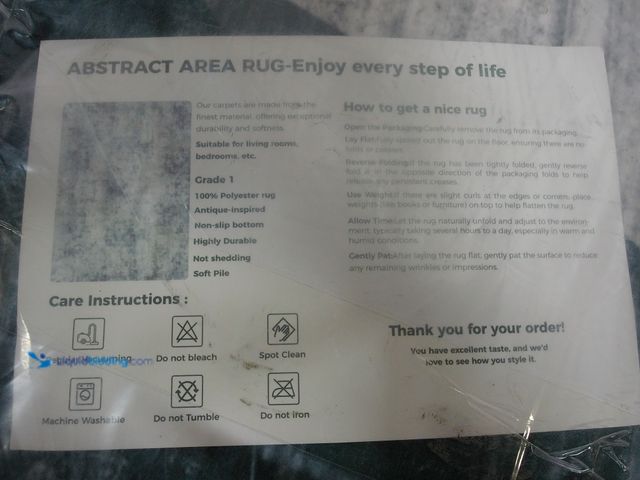 Lot 49-3432120 - 8x10' Area Rug, Unused.  Ref#CRS0114