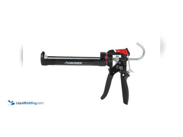 Lot 49-5543589 - Husky
10 oz. Heavy-Duty High Leverage Drip Free Caulk Gun. Model # 19PT0902. Unused