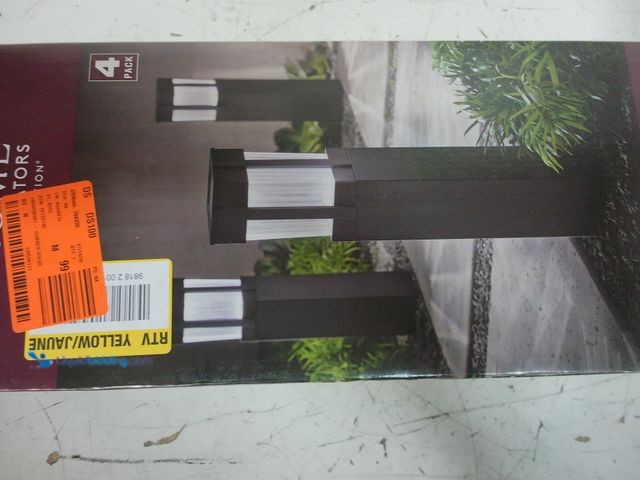 Lot 49-1629107 - Home Decorators Collection Sumner 20 Lumen Black LED Weather Resistant Outdoor Solar Path Light with...