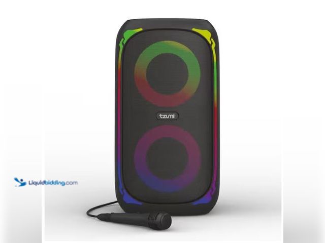 Lot 49-3613561 - Tzumi Super Bass Jobsite Speaker, Model # 9525HD, Unused, Powers on, Has charger, Has attachment  Re...