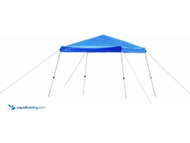 Lot 49-2025598 - Ozark Trail 10' x 10' Instant Slant Leg Pop-up Outdoor Canopy, Blue, Model # 5464754172, MSRP $59.97...