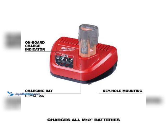Lot 49-5554171 - Milwaukee M12 12-Volt Lithium-Ion Charger  Model # M12 Unused Works/Powers On