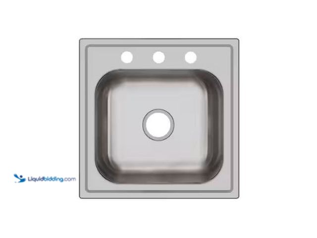 Lot 49-1577517 - Elkay Dayton 20 in. Drop-in Single Bowl 20-Gauge Premium Satin Stainless Steel Kitchen Sink Only, Mo...