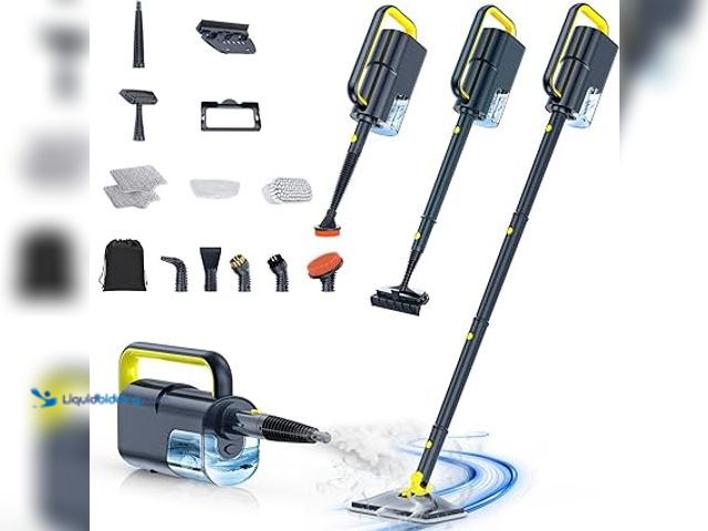 Lot 49-5436417 - ScrubWiz Steam Mop Cleaner with Detachable Handheld Steamer, 10-in-1 Multi Accessories, Washable Mic...