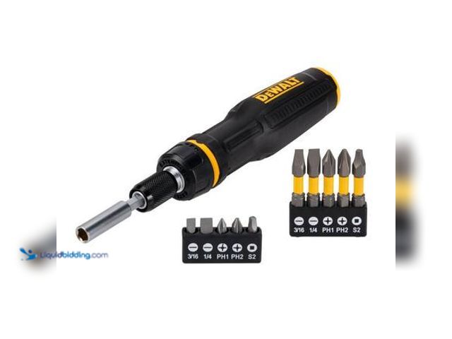 Lot 49-3565275 - DEWALT Max Fit Telescoping Ratcheting Multi-Bit Combination Screwdriver Set (10-Piece) Model # DWHT6...