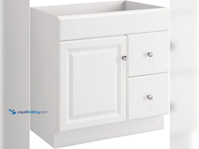 Lot 49-5487436 - Design House Wyndham Bathroom Vanity, Solid Wood Construction, 1-Door, 2 Drawers, for 25-in. x 19-in...