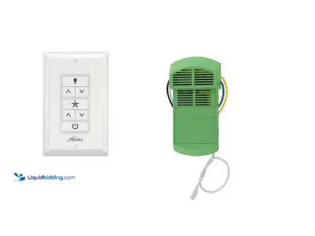 Lot 49-5573207 - Hunter
Universal Damp Rated Ceiling Fan Wall Remote Control White, Unused