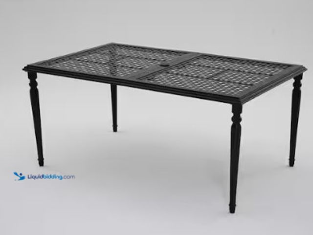 Lot 49-5485794 - Table from Hampton Bay Laurel Oaks 7-Piece Dark Brown Steel Outdoor Patio Dining set. Model # 525.02...