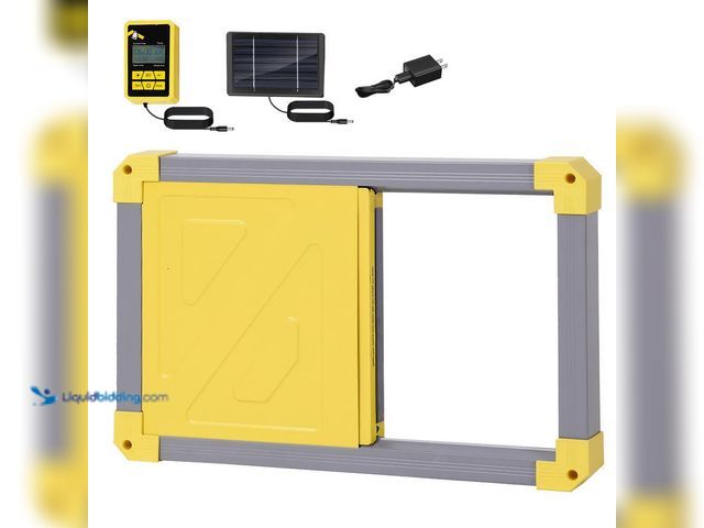 Lot 49-5408425 - AIR101-G Automatic Chicken Coop Door Solar Powered Auto Chicken Door in Gray Color. [Model: AIR101-G...