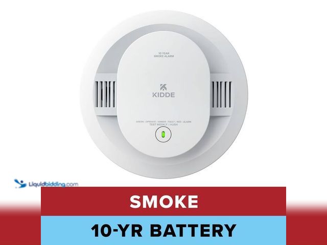 Lot 49-2024513 - Kidde 10-Year Battery-Powered Smoke Detector with Voice Alerts, 20SD10-V. Model # 21033065. msrp $45...