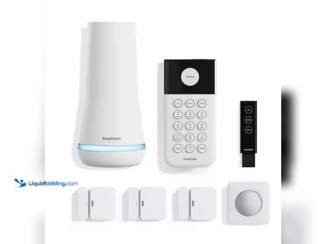 Lot 49-2006217 - SimpliSafe Smart Home Security System (7 pc.) with Base Station, Siren, Keypad, Motion Sensor, 3 Ent...