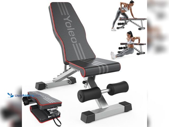 Lot 49-5477688 - Yoleo Adjustable Weight Bench for Full Body Workout; Foldable Bench Press Bench of Home Gym Strength...