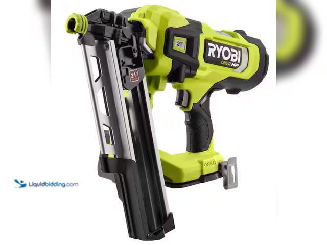 Lot 49-2000314 - RYOBI ONE+ HP 18V Brushless Cordless AirStrike 21° Framing Nailer (Tool Only), Model # PBL345B, New,...