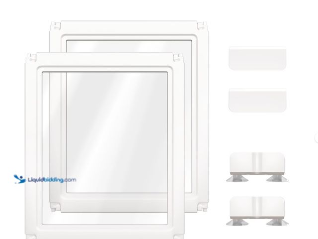 Lot 49-1555630 - FXW AuraSpace Acrylic Indoor Dog Playpen for Small Dogs, 24 inch, 2 Panels, White, Model# 1816625736...